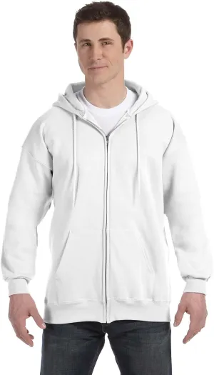 Hanes Men's Ultimate Cotton Heavyweight Full Zip Hoodie_White_M