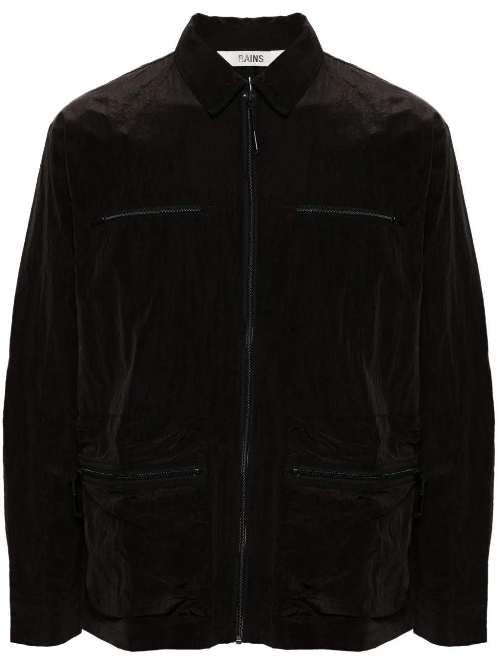Kano crinkled-finish overshirt