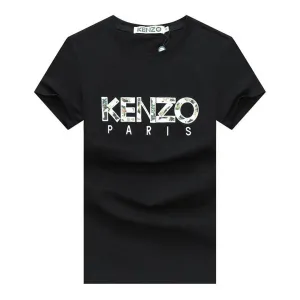 Kenz Industry Lightweight Front Logo Round neck-Black