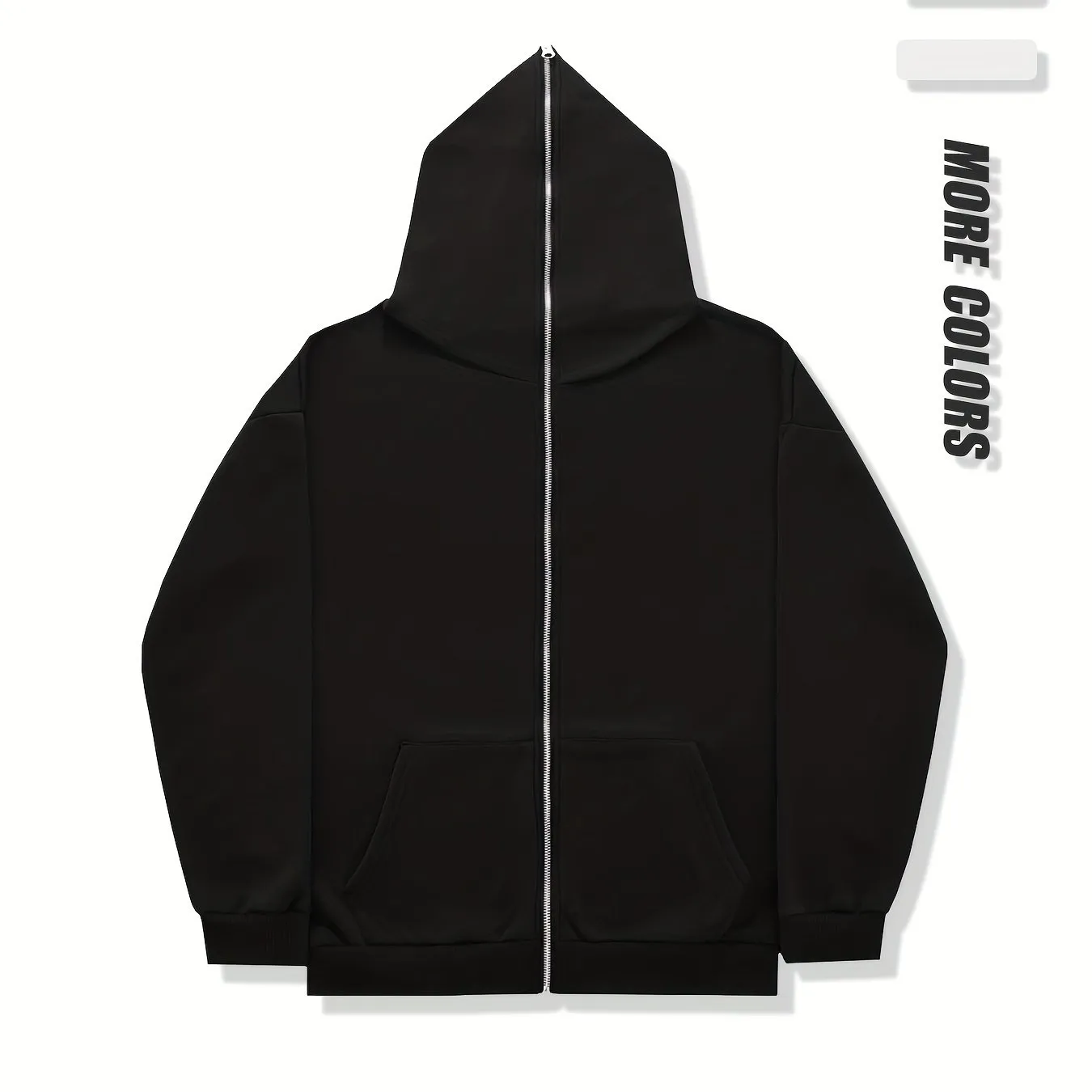 Knit Crafted, Men's Casual Zip-Up Hoodie Jacket - Soft, Comfortable Polyester, Windproof