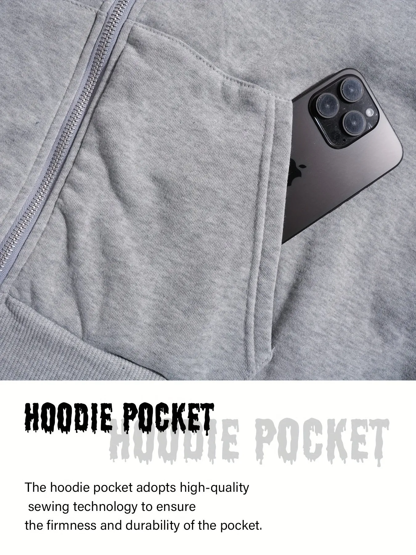 Knit Crafted, Men's Casual Zip-Up Hoodie Jacket - Soft, Comfortable Polyester, Windproof