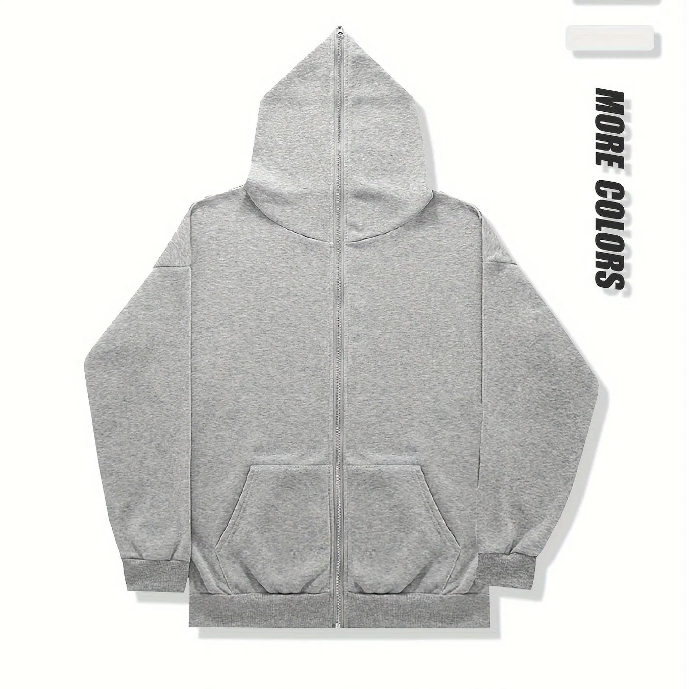Knit Crafted, Men's Casual Zip-Up Hoodie Jacket - Soft, Comfortable Polyester, Windproof