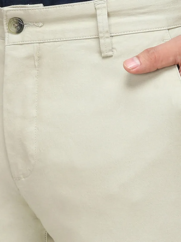 Light Pista Solid Super Slim Fit Casual Trouser | Greenfibre