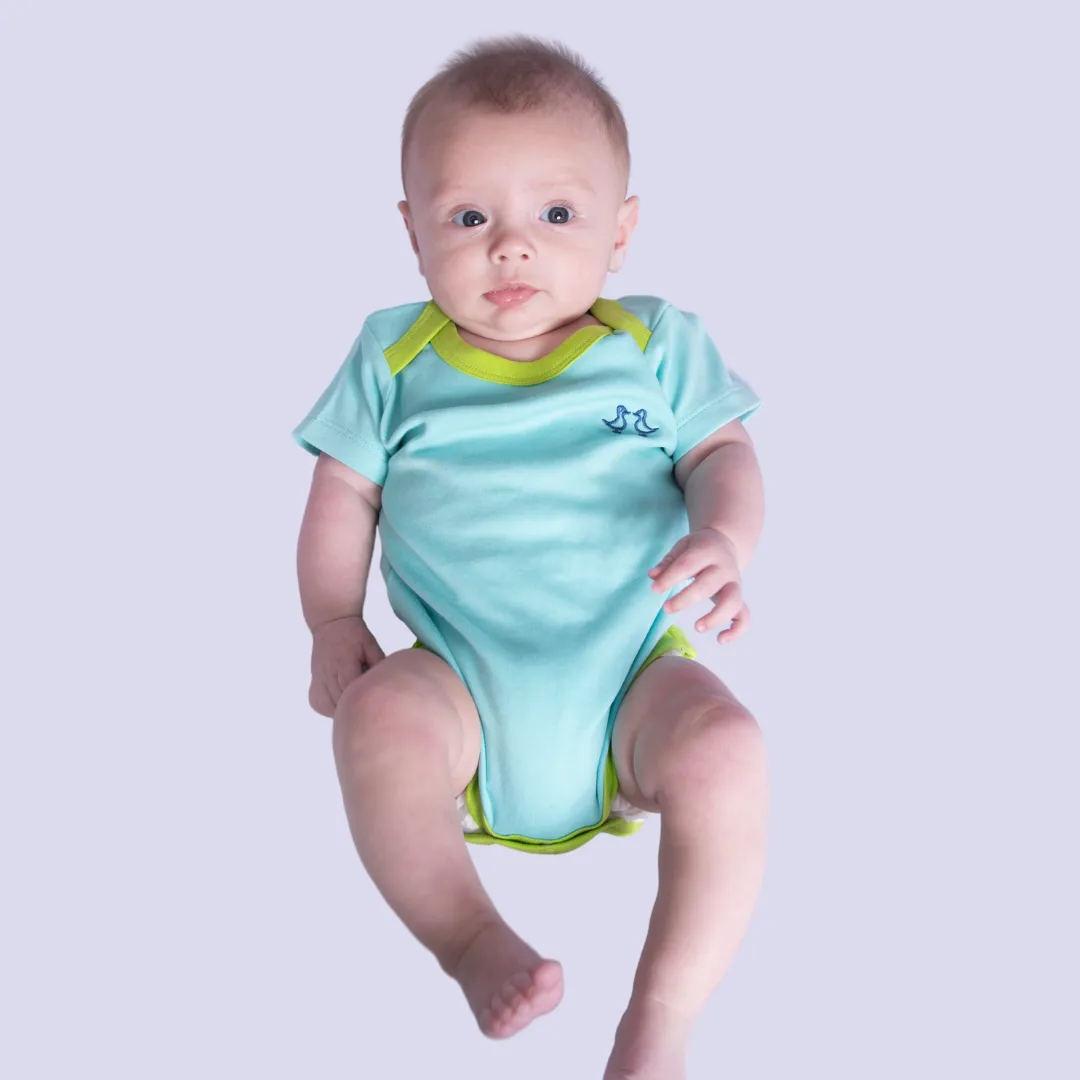 Little Elephant Print Boys Pack of 2 Baby Vests