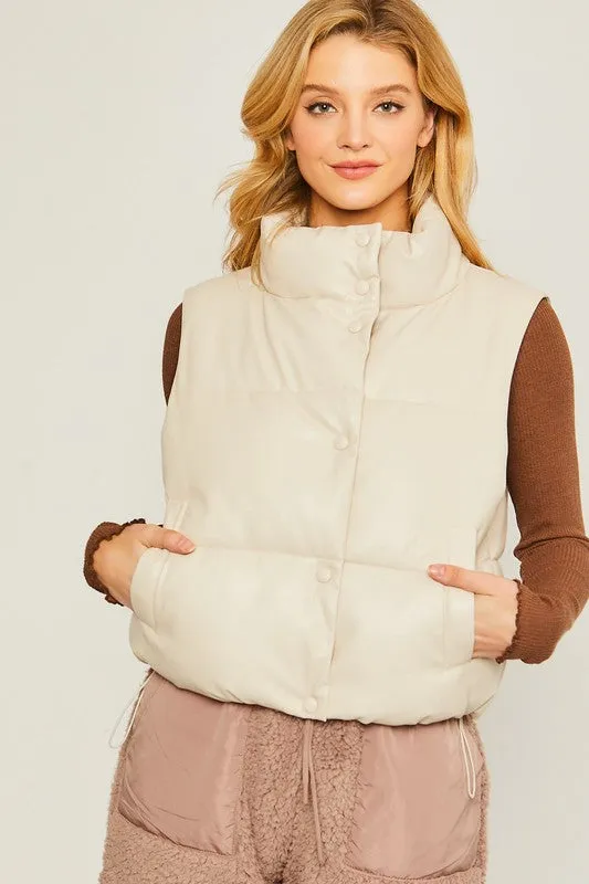 Love Tree PU Padded Vest