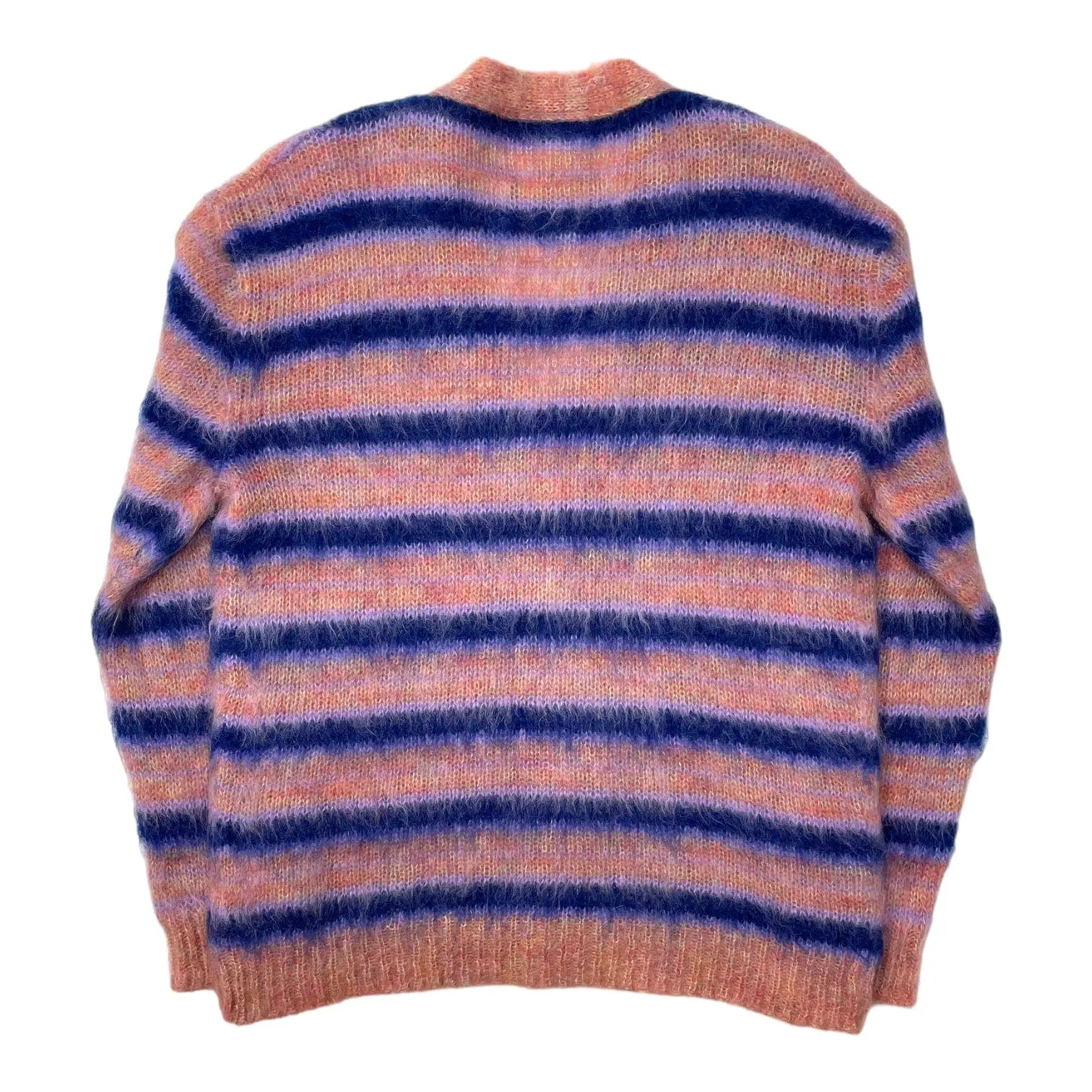 Marni Striped Mohair Cardigan Pink Purple Pre-Owned