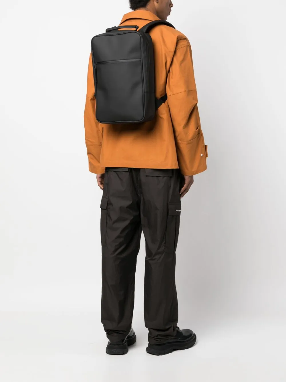 matte-finish backpack