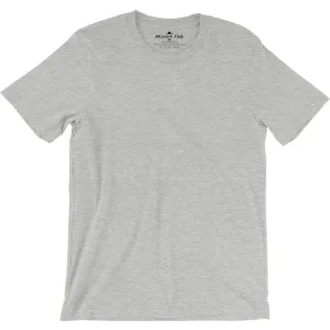 Melange Grey Plain round Neck T-Shirts