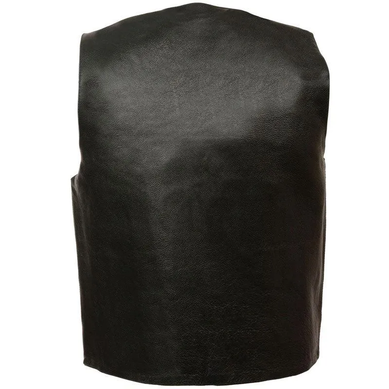 MEN'S CLASSIC SNAP GUN POCKETS VEST IN BLACK
