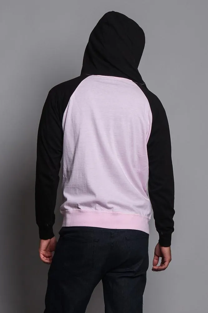 Men's Contrasting Zip Up Hoodie