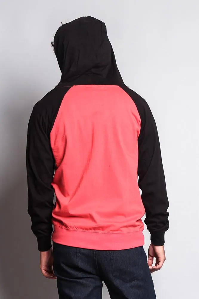 Men's Contrasting Zip Up Hoodie