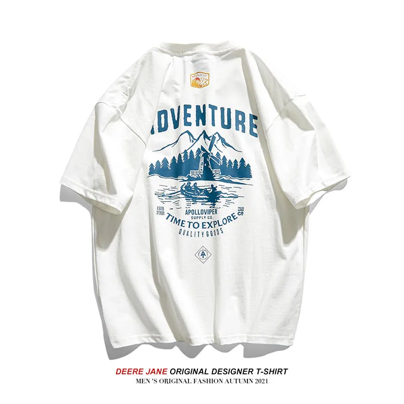 Men's T-Shirts Short-Sleeved T-shirt Men's Trendy T-shirt Summer