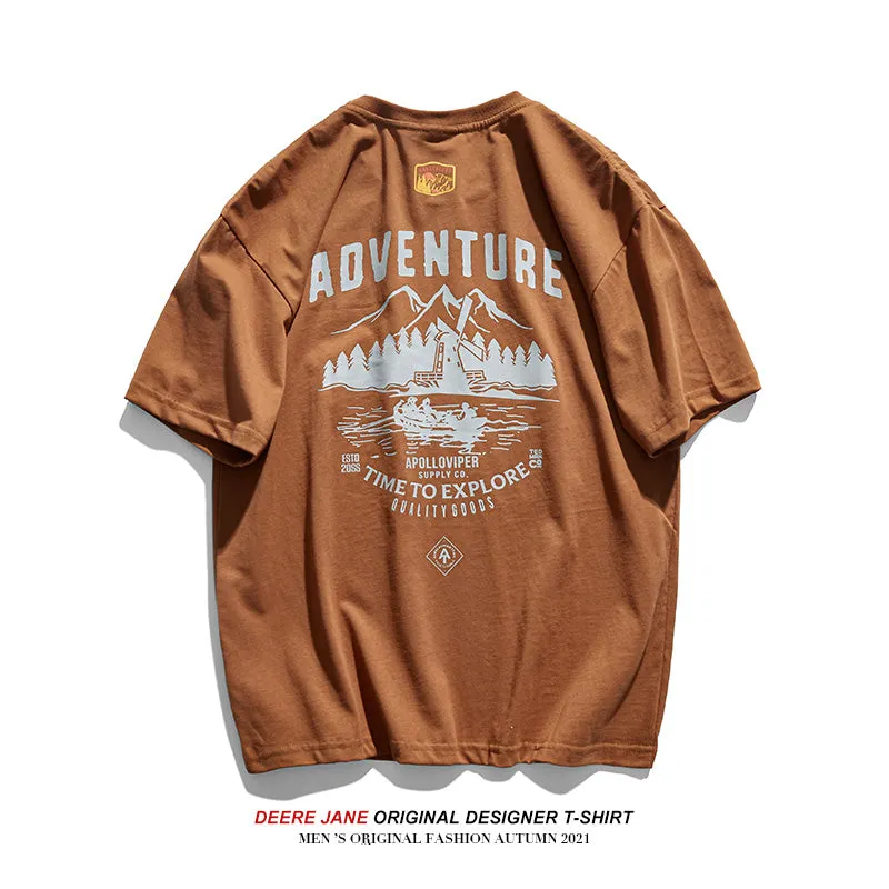Men's T-Shirts Short-Sleeved T-shirt Men's Trendy T-shirt Summer