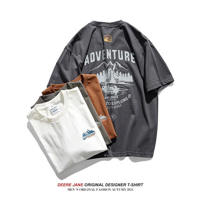 Men's T-Shirts Short-Sleeved T-shirt Men's Trendy T-shirt Summer