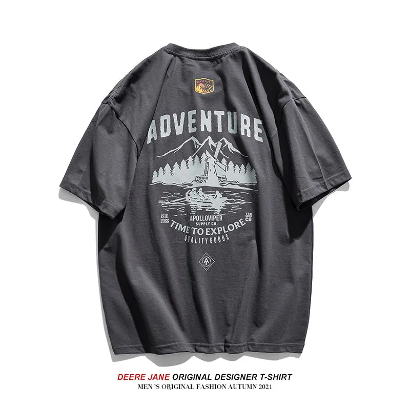 Men's T-Shirts Short-Sleeved T-shirt Men's Trendy T-shirt Summer