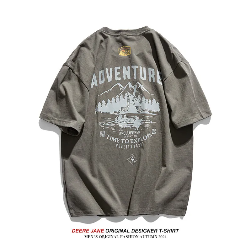 Men's T-Shirts Short-Sleeved T-shirt Men's Trendy T-shirt Summer