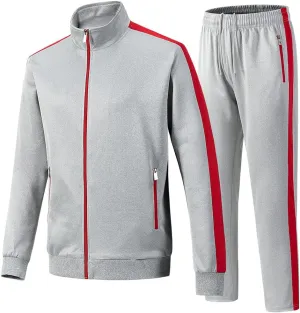 Men's Tracksuits 2 Piece Outfits Sweatsuits for Men Long Sleeve Track suits Athletic Full Zip Active Sports Sets