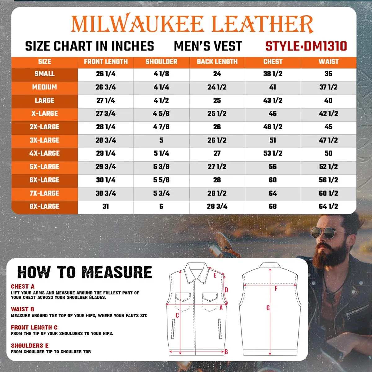 Milwaukee Leather DM1310 Men's Classic Blue Denim Western Style Cowboy