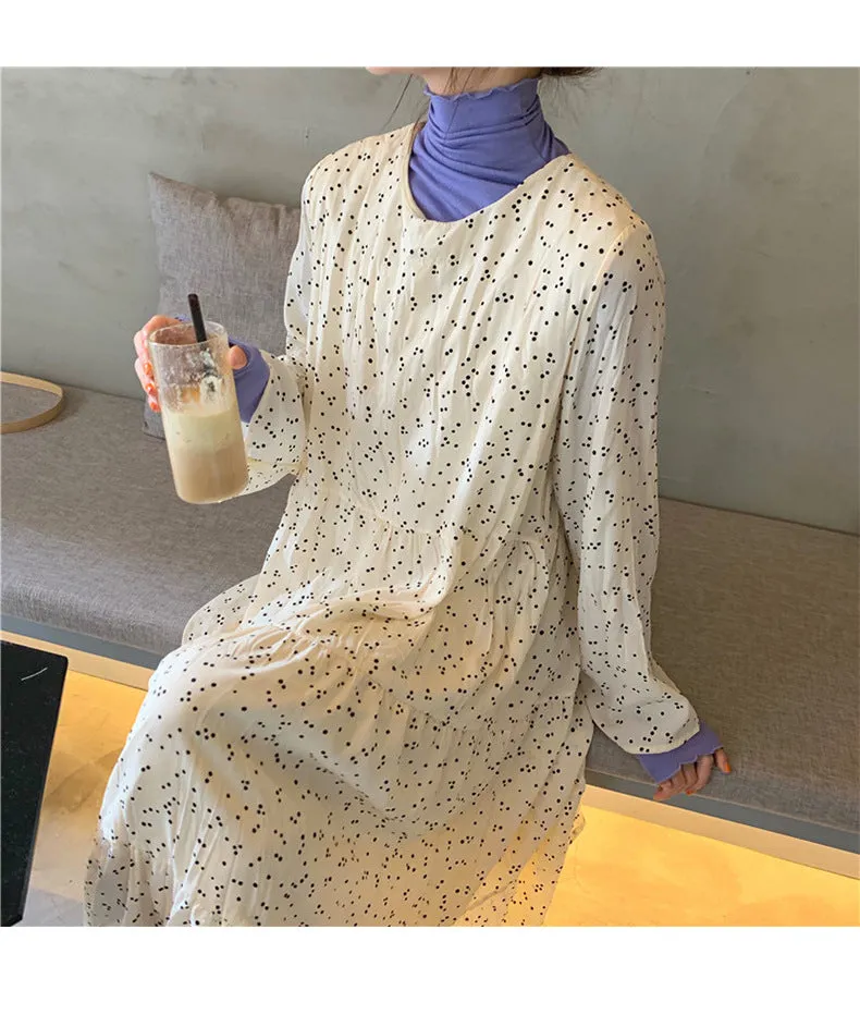 Modal Matching Fitting Ruffle Trendy Sexy Women High Collar T-Shirt