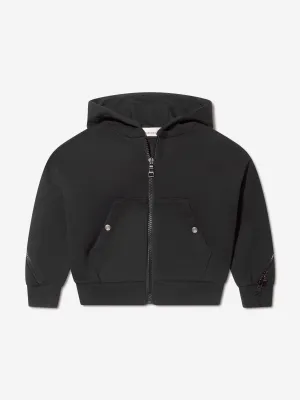 Moncler Enfant Girls Zip Up Hoodie in Black