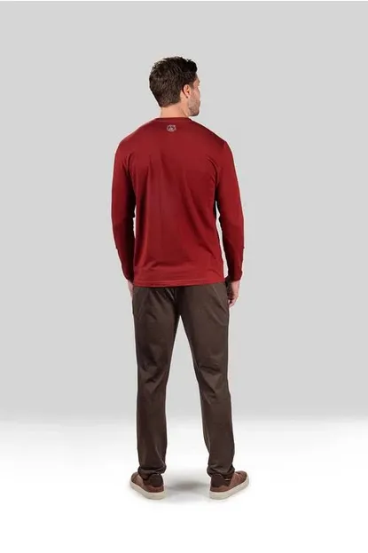 Natori Men's Buji Solid Long-Sleeve Pajama T-Shirt