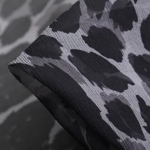 Nero Grigio Cat - Crinkle Chiffon