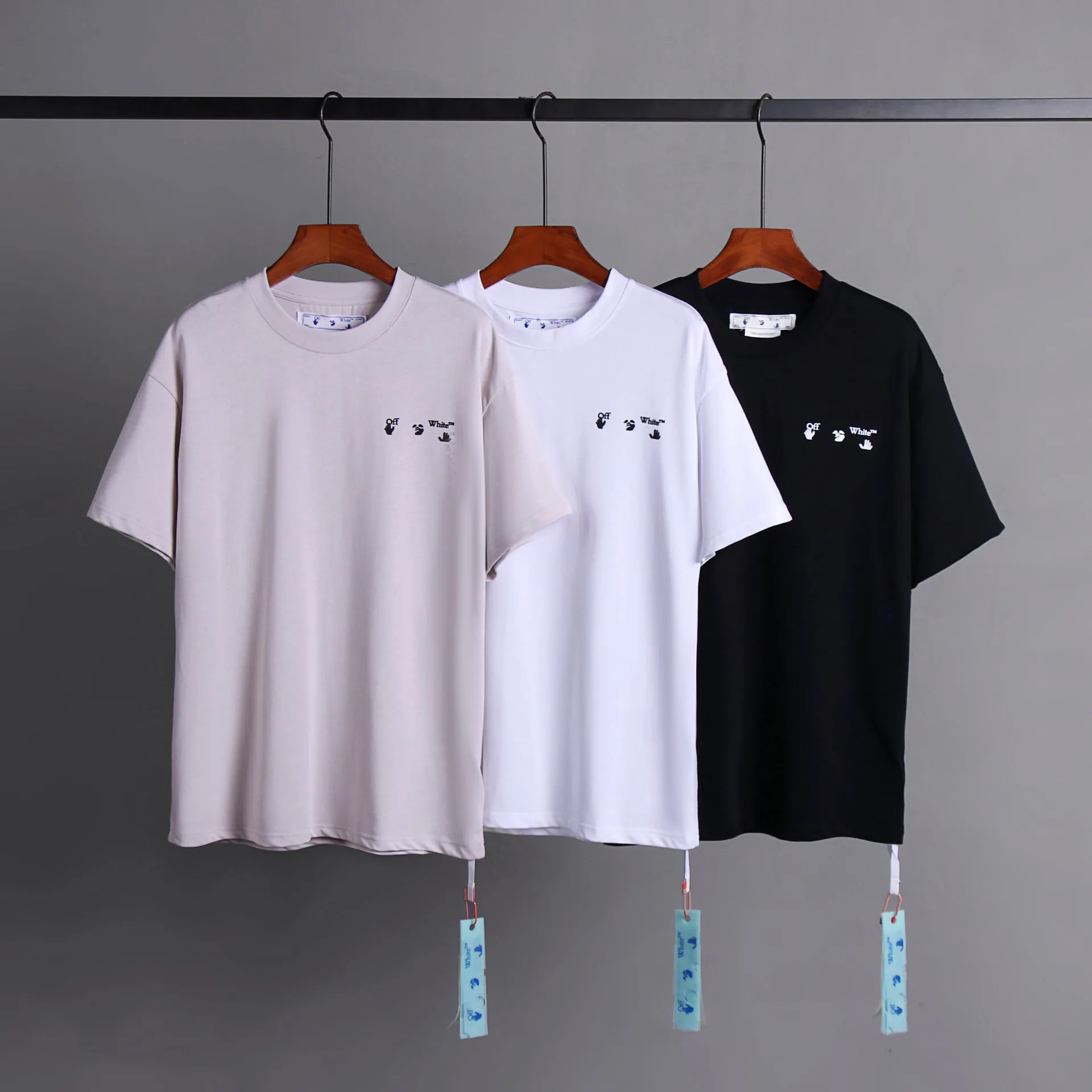 Off Whtie T Shirts Male And Female Trendy Brand Short Sleeve