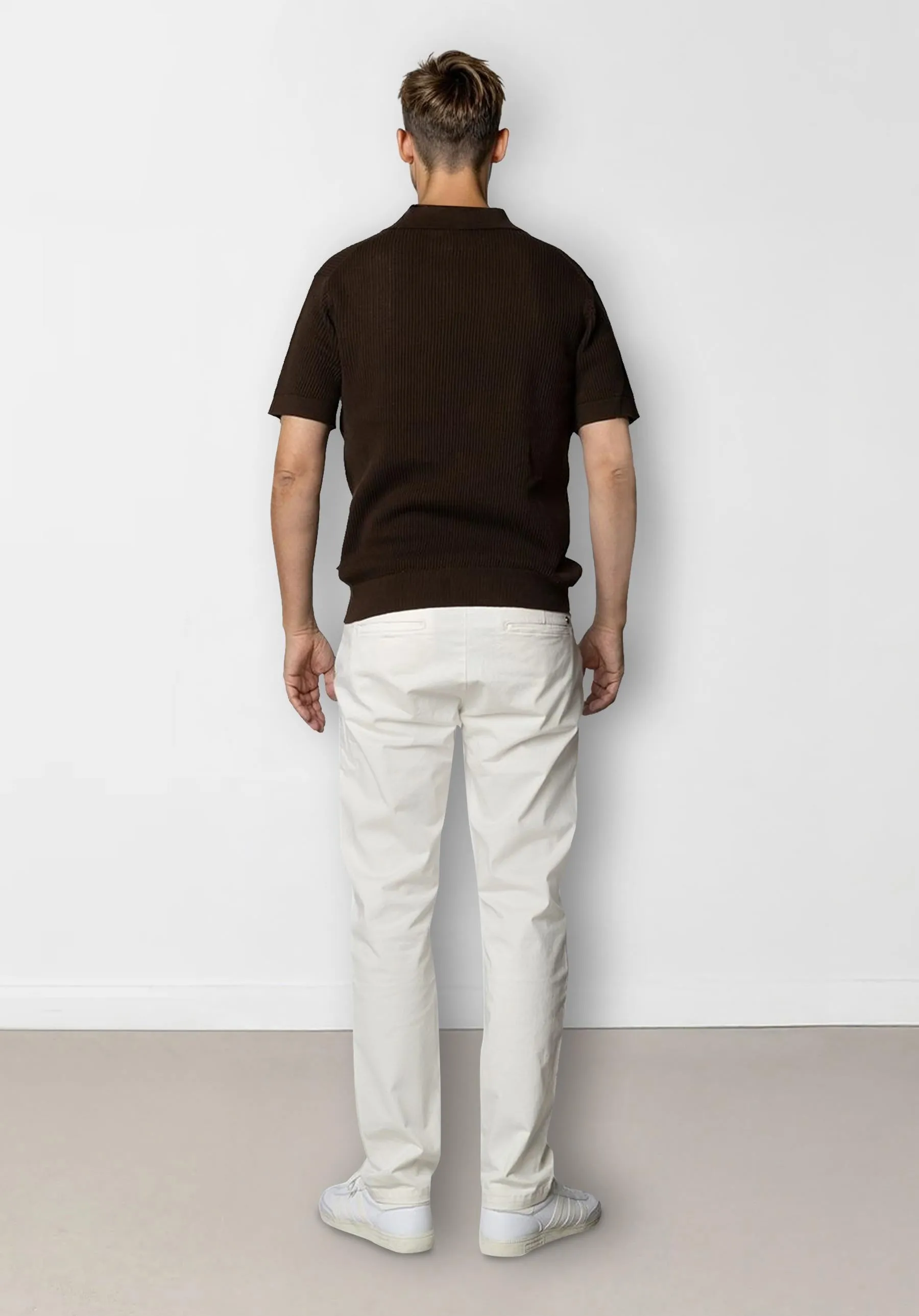 Oliver knitted polo - Dark Brown