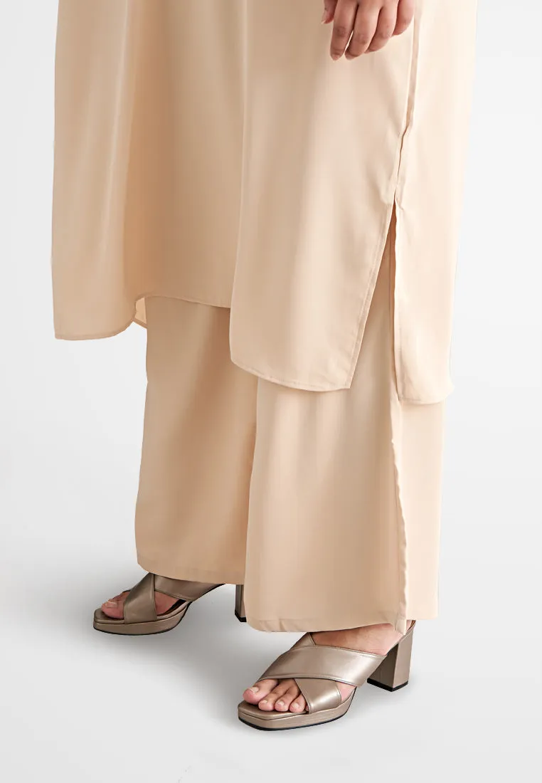 Palmira Smooth Wide Leg Pants - Blue