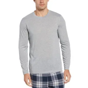 Perry Ellis Men S Jersey Long Sleeve Pajama T-Shirt Gray