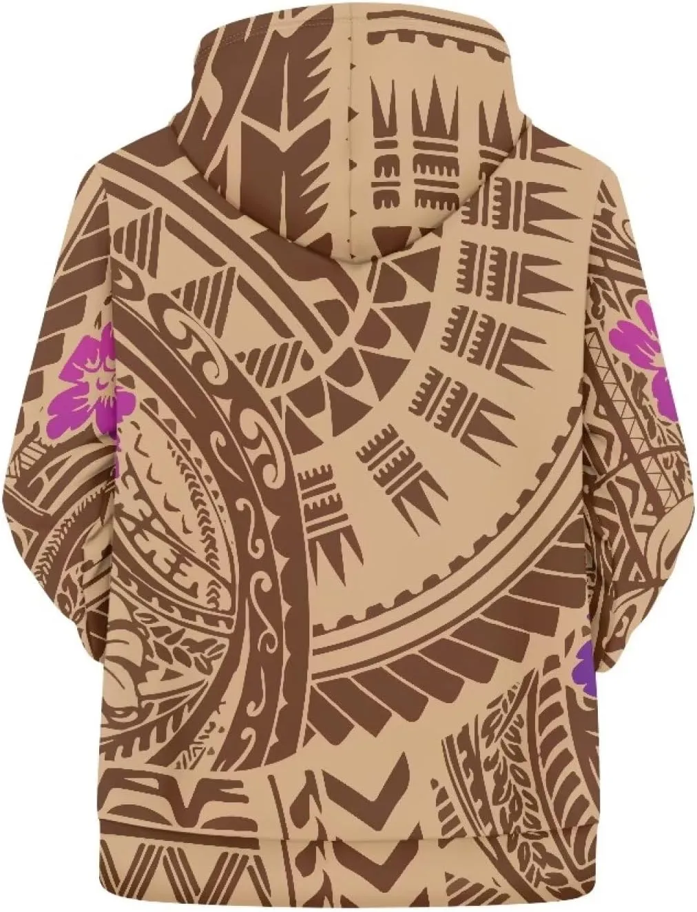 Polynesian Tribal Clothing Samoan Fijian Tapa Floral Print Hoodies Custom Women's Hoodies Sweatshirt for Women