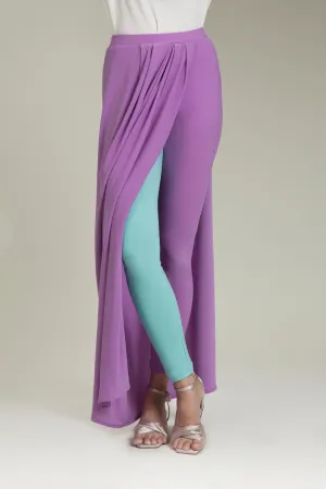 Purple Lycra Sarong Pants