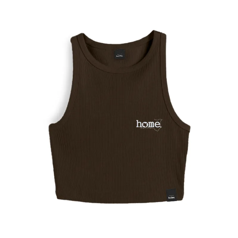 Racer Vest Top- Dark Brown