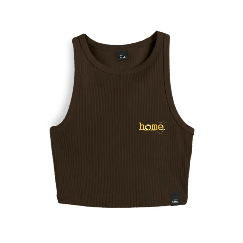 Racer Vest Top- Dark Brown