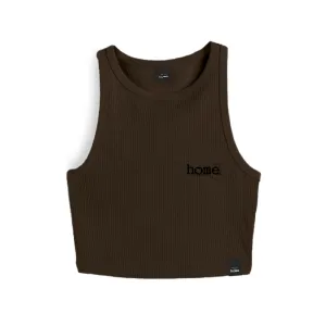 Racer Vest Top- Dark Brown