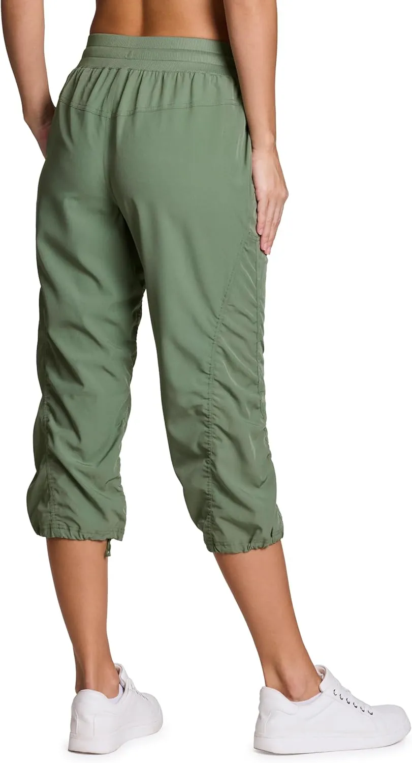 RBX Active Capri Pants for Women Joggers Stretch Lightweight Womens Casual Pant Capri with Drawstring