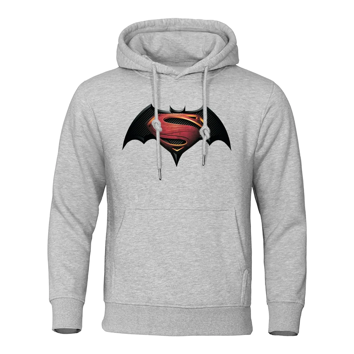 S Pattern On Bats Printing Hoodies Men Casual Comfortable Hoody Loose Fleece Hip Hop Clothes Fashion Pullovers Streetwear Man