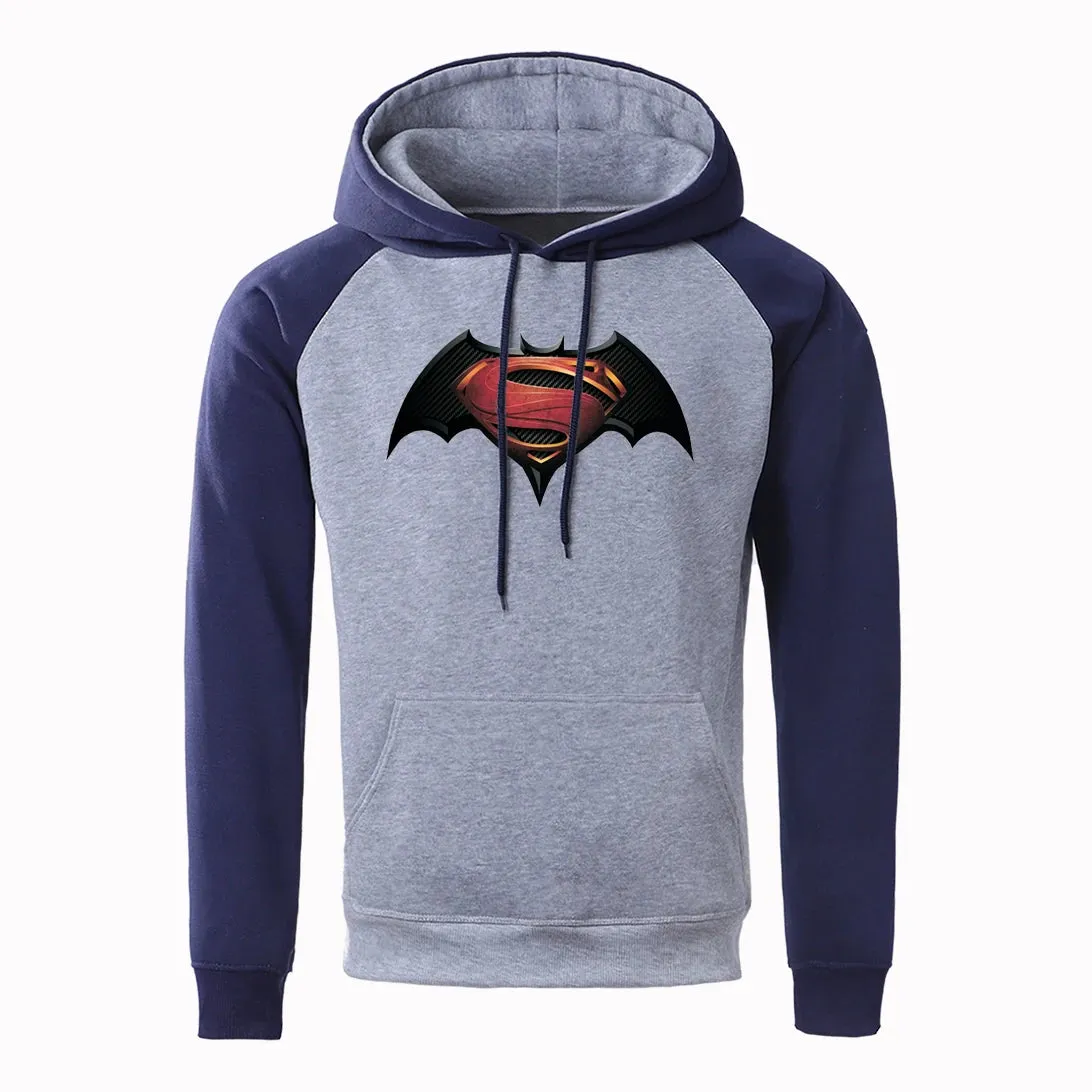 S Pattern On Bats Printing Hoodies Men Casual Comfortable Hoody Loose Fleece Hip Hop Clothes Fashion Pullovers Streetwear Man