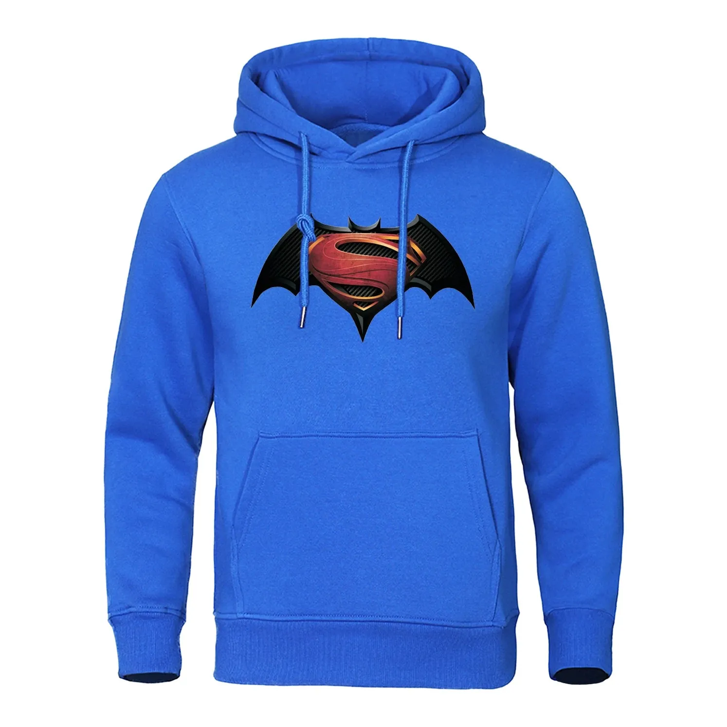 S Pattern On Bats Printing Hoodies Men Casual Comfortable Hoody Loose Fleece Hip Hop Clothes Fashion Pullovers Streetwear Man