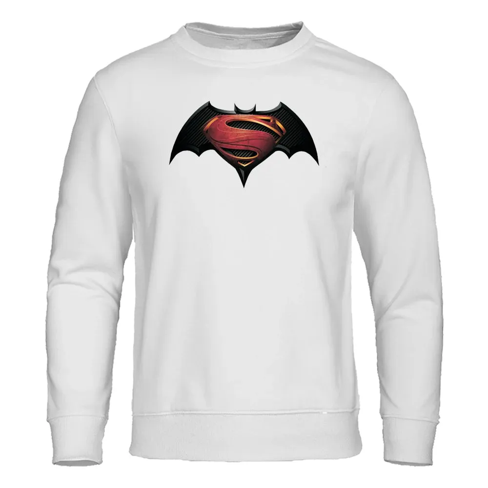 S Pattern On Bats Printing Hoodies Men Casual Comfortable Hoody Loose Fleece Hip Hop Clothes Fashion Pullovers Streetwear Man