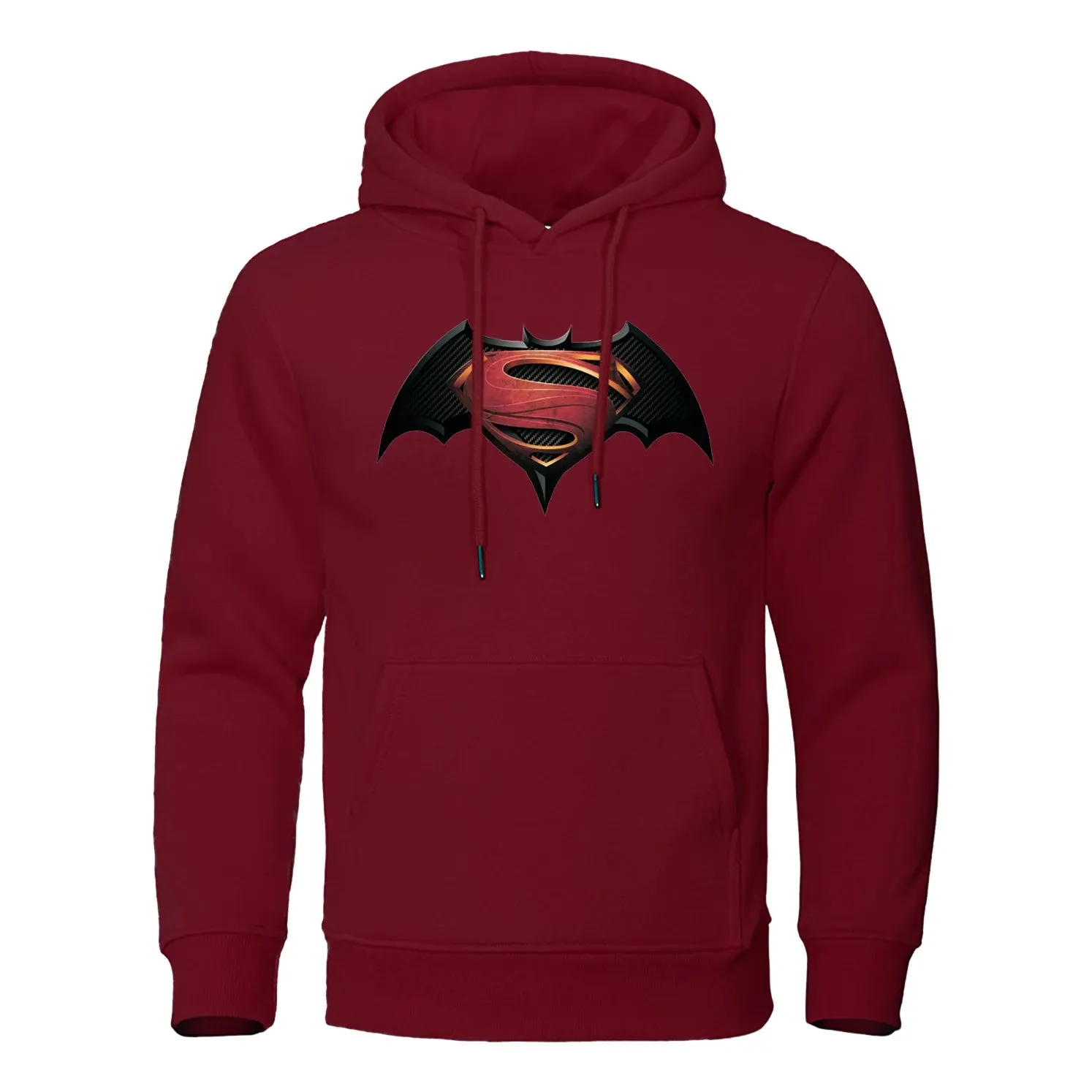 S Pattern On Bats Printing Hoodies Men Casual Comfortable Hoody Loose Fleece Hip Hop Clothes Fashion Pullovers Streetwear Man
