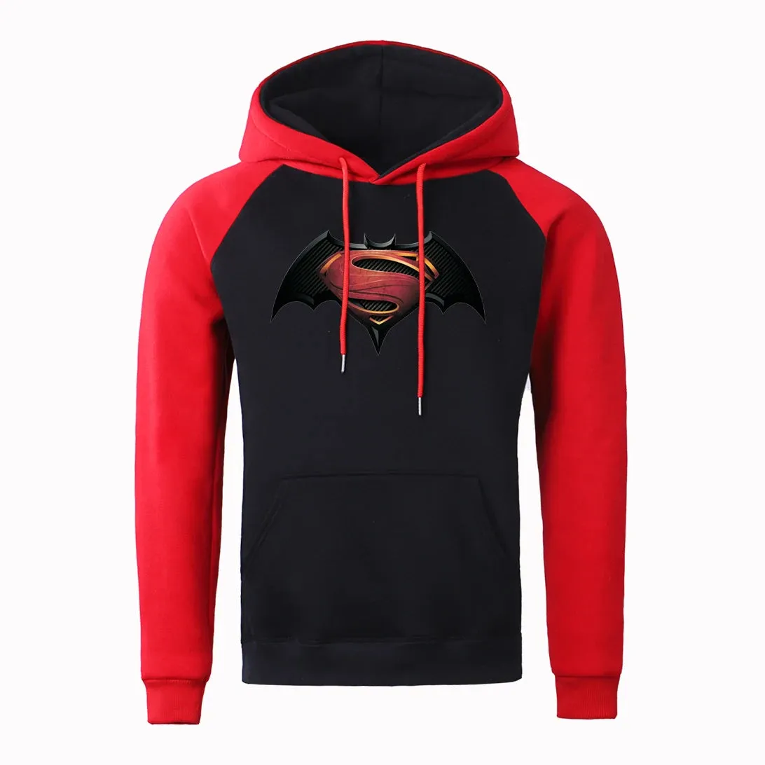 S Pattern On Bats Printing Hoodies Men Casual Comfortable Hoody Loose Fleece Hip Hop Clothes Fashion Pullovers Streetwear Man