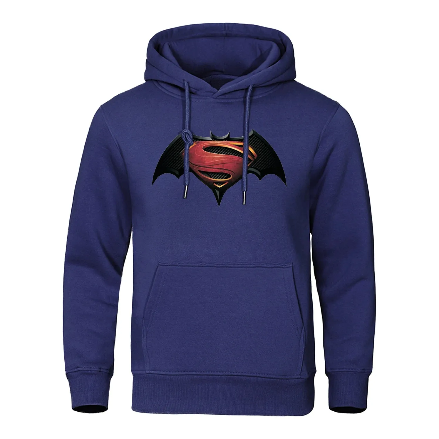 S Pattern On Bats Printing Hoodies Men Casual Comfortable Hoody Loose Fleece Hip Hop Clothes Fashion Pullovers Streetwear Man