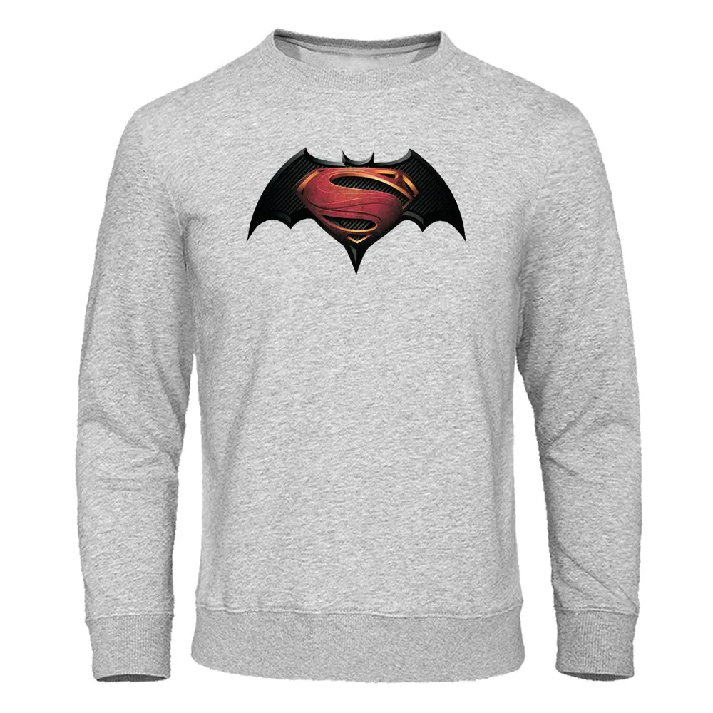 S Pattern On Bats Printing Hoodies Men Casual Comfortable Hoody Loose Fleece Hip Hop Clothes Fashion Pullovers Streetwear Man
