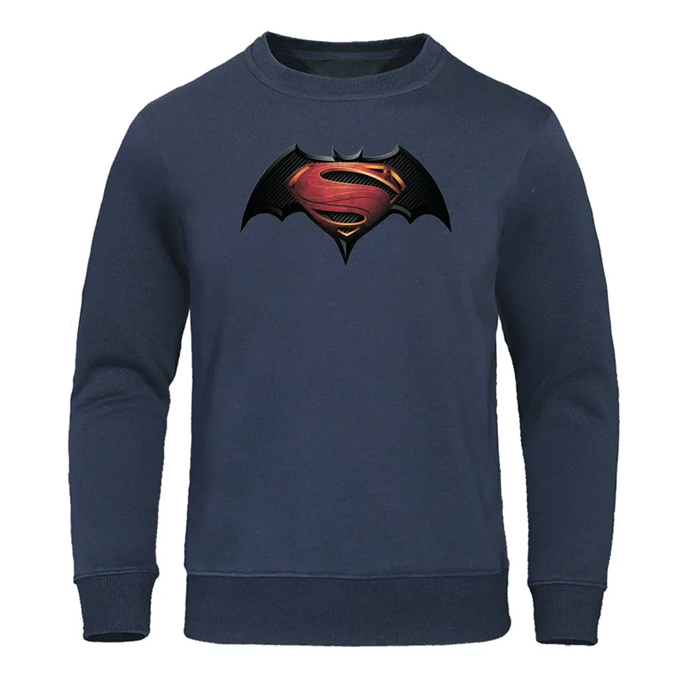 S Pattern On Bats Printing Hoodies Men Casual Comfortable Hoody Loose Fleece Hip Hop Clothes Fashion Pullovers Streetwear Man