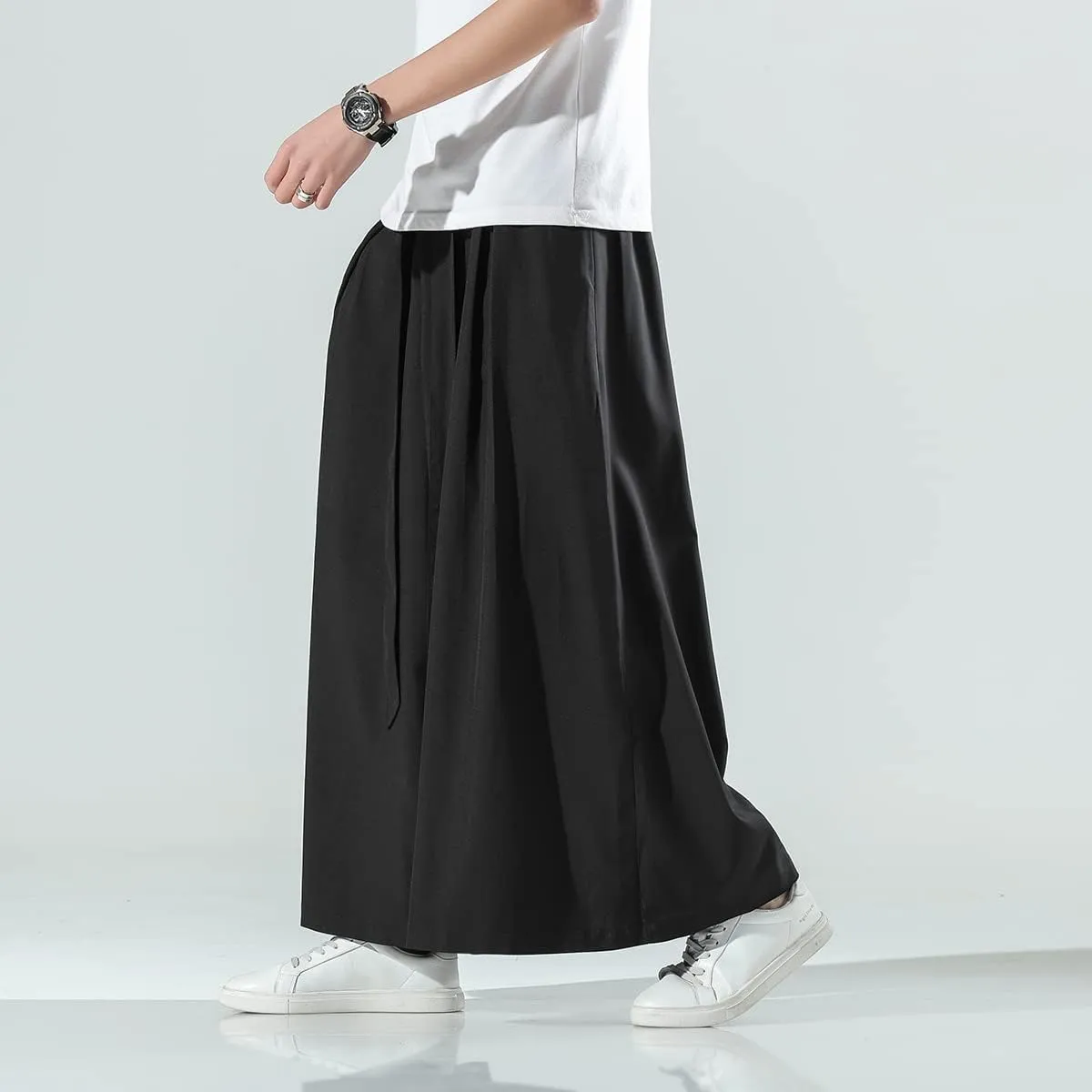 Seidarise Men's Wide Leg Casual Harem Linen Japanese Yoga Harem Pants Hip hop Joggers Baggy