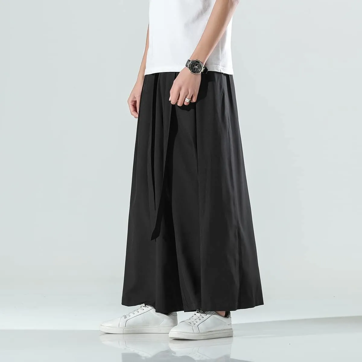 Seidarise Men's Wide Leg Casual Harem Linen Japanese Yoga Harem Pants Hip hop Joggers Baggy