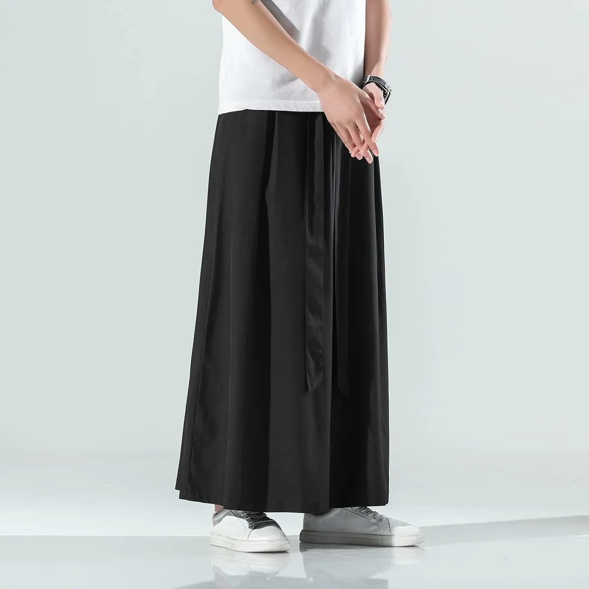 Seidarise Men's Wide Leg Casual Harem Linen Japanese Yoga Harem Pants Hip hop Joggers Baggy