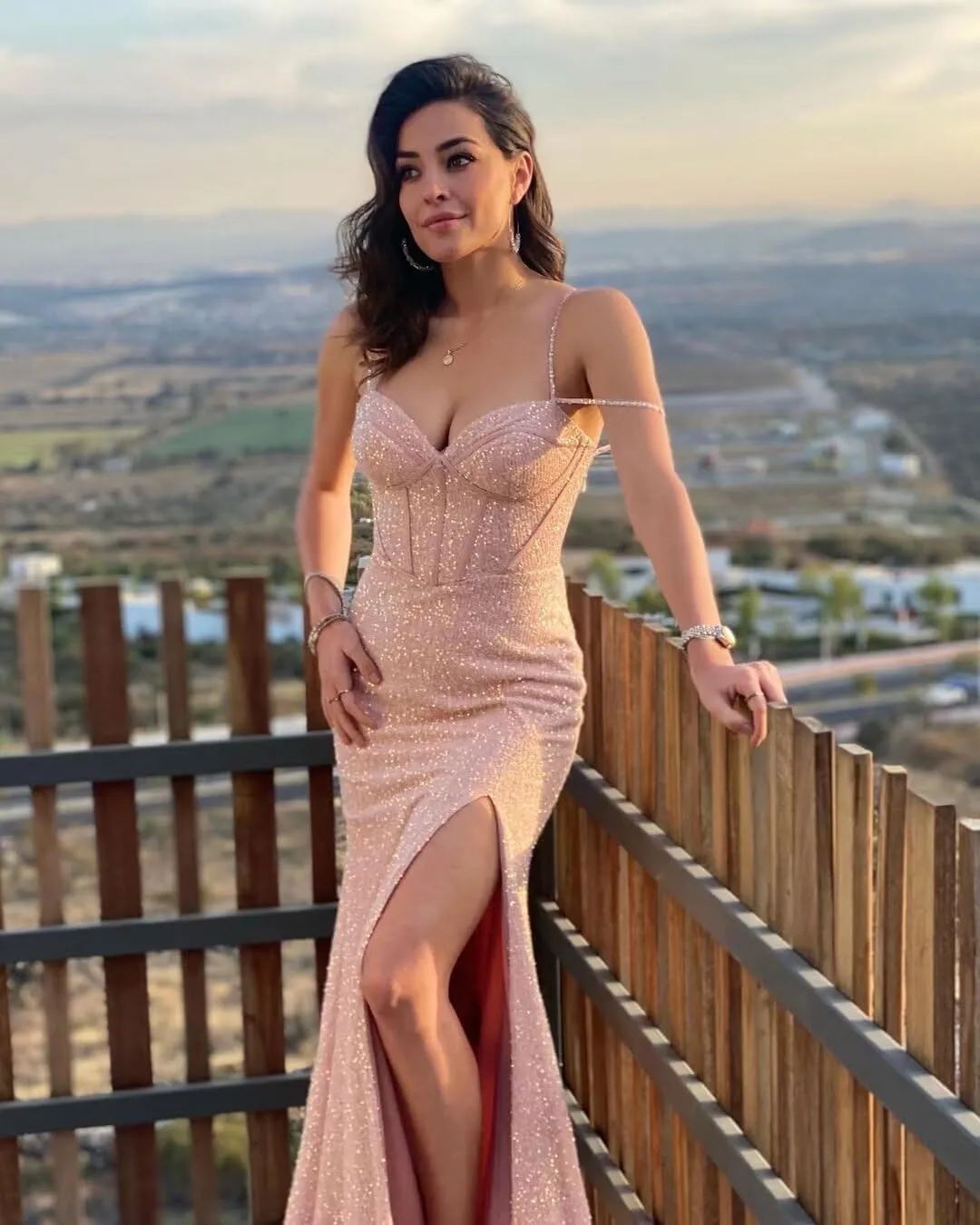 Sequin Mermaid Prom Dresses with Slit Spaghetti Straps Corset Ball Gowns Maxi Long Formal Evening Dresses AU111