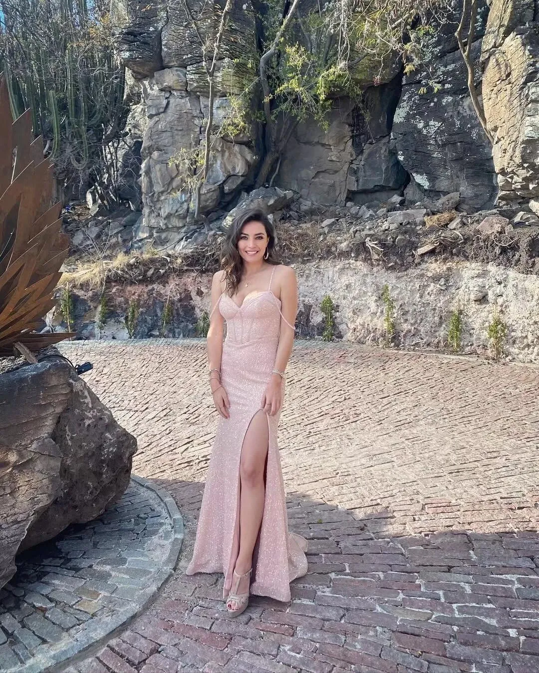 Sequin Mermaid Prom Dresses with Slit Spaghetti Straps Corset Ball Gowns Maxi Long Formal Evening Dresses AU111